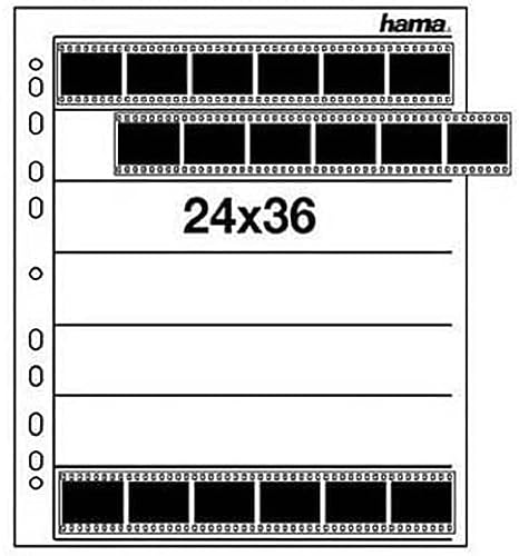 Hama Fogli Per Archivio Negativi 24X36 - 25 Pz., Trasparente
