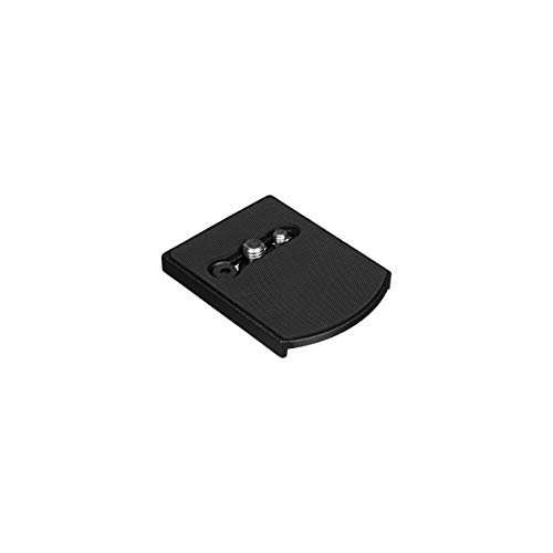 Manfrotto 410Pl Piastra Per Testa Con Attacco Rapido 1/4" - 3/8" In Alluminio, Per Fotografia, Nero