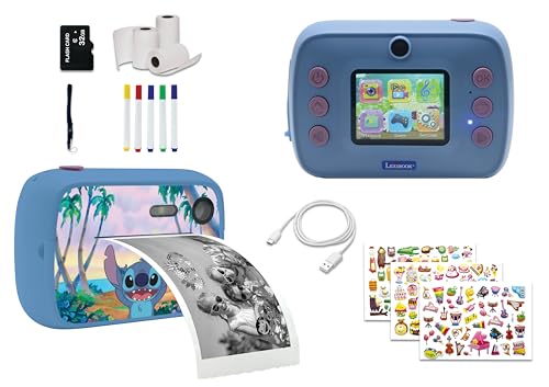 Lexibook- Appareil Instantané Starcam Photo + Video Stitch - Deux Capteurs De 1,3 Mp - Ecran Lcd 2 Pouces Flash Inclus - Bleu