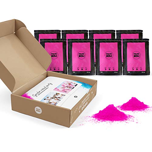 Polvo Holi- Pack Baby Shower - Revela El Sexo Del Bebé. (Rosa)