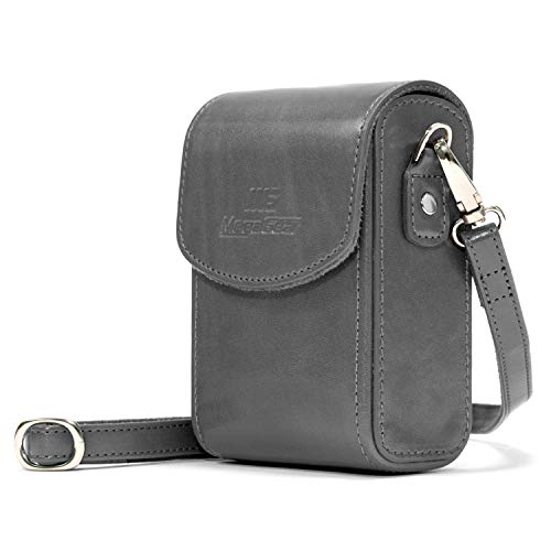Megagear Mg1213 Custodia In Finta Pelle Per Fotocamera Con Tracolla Compatibilie Con Panasonic Lumix Dc-Tz95, Dc-Tz90, Dmc-Lx15, Dmc-Tz80, Dmc-Tz100 -