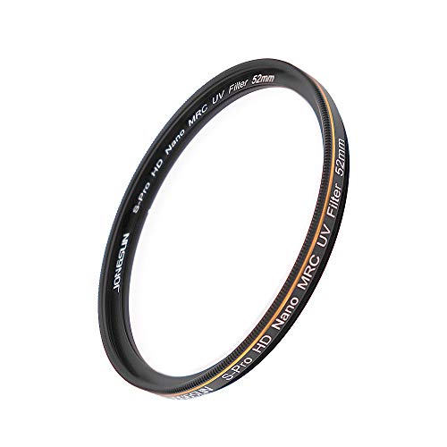 Jongsun S-Pro Hd Nano Mrc Filtro Uv 52Mm, Rivestimento Multistrato A 16 Strati, Schott B270, Filtri Per Protezione Da Ultravioletti Delle Telecamere