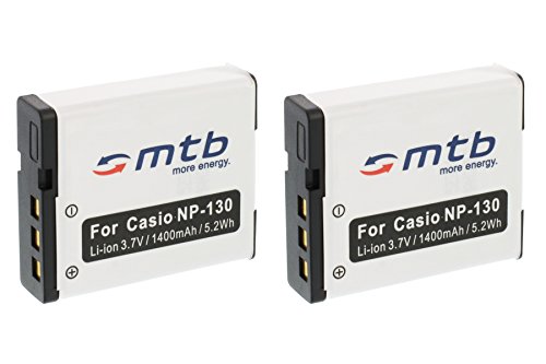 2X Batteria Np-130 Per Casio Exilim Ex-H30, H35, Zr100, Zr200, Zr300, Zr310, Zr320...Vedi Lista!