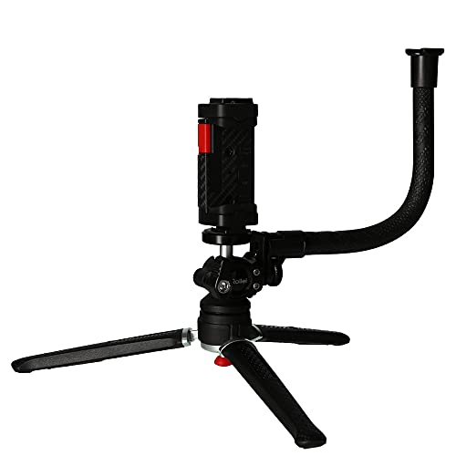 Rollei Comfort Vlogging Mini Treppiedi Con Supporto Per Smartphone, Testa A Sfera E Braccio Per Accessori, Ottimo Per Riprese Video Con Il Cellulare (