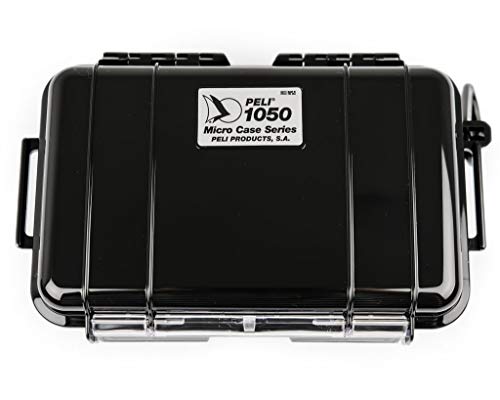 Peli 1050 Micro Case, Custodia Protettiva Per Piccoli Oggetti, Ip67 Impermeabile, Capacità Di 1L, Prodotto In Usa, Colore Nero/Nero