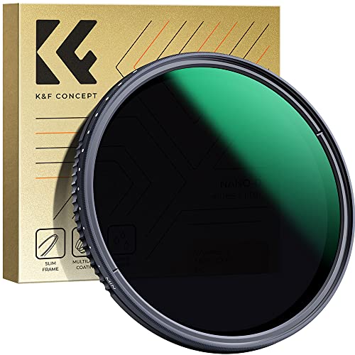 K&F Concept Nano-D 77Mm Filtro Variabile Nd8-2000 (3-11 Stop) Ultrasottili Hd Con Rivestimento Nano A 24 Strati In Vetro Ottico Per Obiettivi 77Mm
