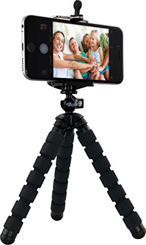 Rollei Selfie Mini Tripod - Treppiede Piccolo Per Fotocamere Digitali, Actioncam E Smartphone - Portata Max.: 1,2 Kg - Nero