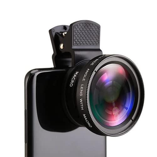 2 In 1 Obiettivo Per Fotocamera Cellulare Universal Phone Cameras Kit Obiettivo,Ultra Grandangolare + Obiettivo Macro Kit Obiettivo A Clip Per Cellula