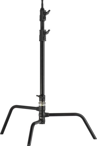 Master C-Stand Kupo Ct-20Mb A 2 Alzate E 3 Sezioni - Nero, Stand Con Struttura In Acciaio, Altezza 92,5-172 Cm, Diametro Base 95 Cm, Fino A 10 Kg Di P