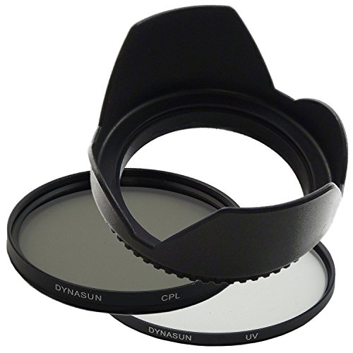 Filtro Ultra Violetto Dynasun Uv 77Mm + Polarizzatore Circolare Cpl 77 Mm C-Pl + Paraluce A Petalo