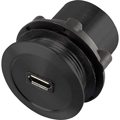 Tru Components 1365797 - Presa Da Incasso 2.0, Da Incasso Usb-01-Bk, Presa Micro Usb A Su Micr