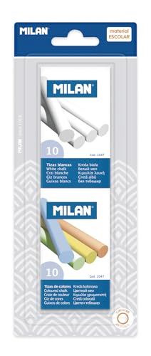 Milan Blister 1 Caja 10 Tizas Blancas + 1 Caja 10 Tizas De Colores