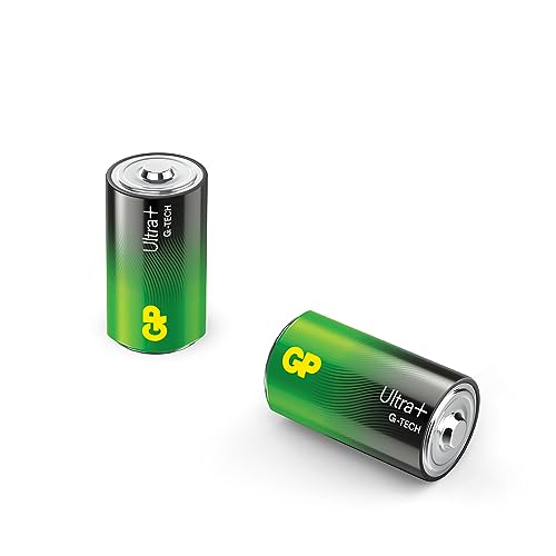D Mono Batterie Gp Alkaline Ultra Plus, 1,5 V, 2 Pezzi