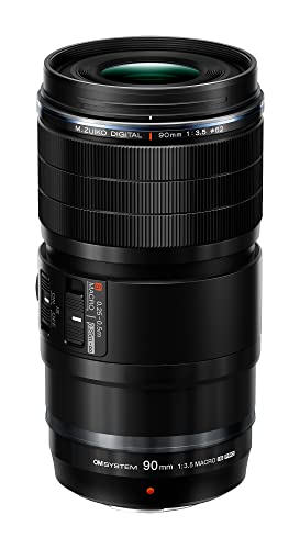Om System Teleobiettivo M.Zuiko Digital Ed 90Mm F3.5 Macro Is Pro, Obiettivo Impermeabile Micro Quattro Terzi, Compatibile Con Le Fotocamere Olympus,