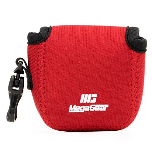 Megagear Custodia In Neoprene Compatibilie Con Dji Osmo Action, Sony Rx0 Ii, Gopro Hero 7, Sony Rx0 1.0, Gopro Hero 5 Black, Hero 6 Black (Rosso)