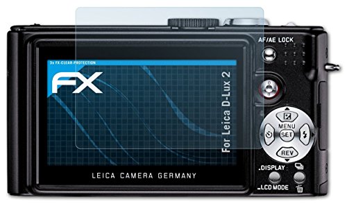 Atfolix - Pellicola Protettiva Trasparente Per Leica D-Lux 2, 3 Pezzi, Fx-Clear: Pellicola Protettiva Per Display, Alta Qualità, Made In Germany