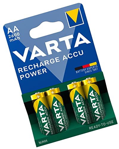 Batterie Ricaricabili Varta Hr6 - Confezione Da 4 Batterie Ricaricabili Aa 2600 Mah