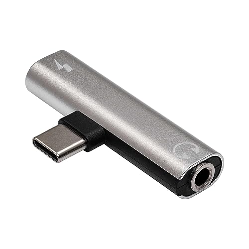 Akyga Adattatore Auricolare Ak-Ad-71 Usb Type C To Usb Type C/Jack 3.5 Mm Per Android, Convertitore Dac Chip Hi-Fi Audio