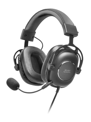 Mars Gaming Mh6, Cuffie Al Neodimio, Microfono Rimovibile, Scheda Esterna 7.1, Nero