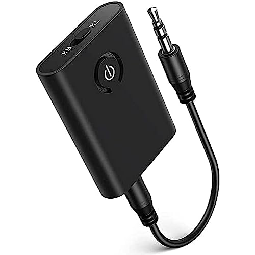 Bluetooth 5.0 Trasmettitore Ricevitore 2 In 1 Adattatore, Trasmettitore Bluetooth Per Tv Ricevitore Aux 2 In 1 Per Pc/Tv/ Mp3/Mp4, Bluetooth Ricevitor