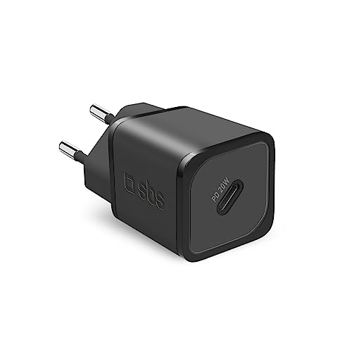 Sbs Caricabatterie Portatile Per Samsung, Iphone, Xiaomi, Oppo, Caricatore Gan Rapido Da 20W Per Smartphone E Tablet, Caricabatterie Power Delivery Ve