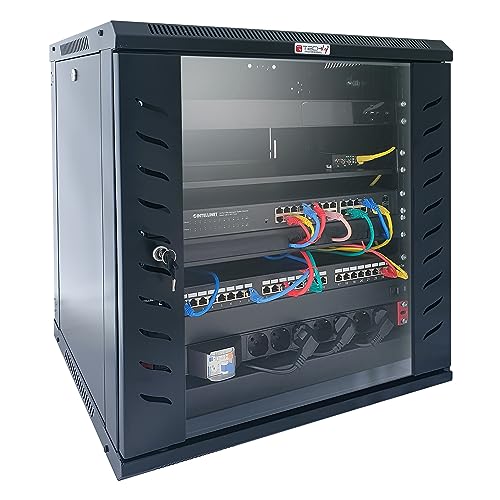Techly Professional 367416 Armadio Rack 19" A Muro 20 Unità P.450 Mm Flat Pack Nero Nero
