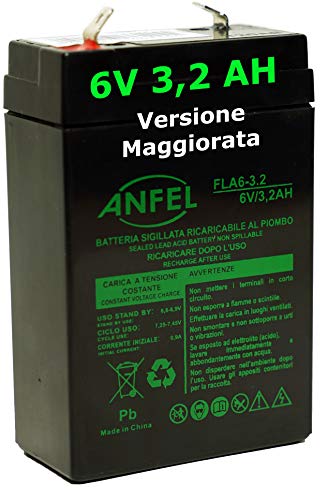Batteria Per Lampada Emergenza 1499 Beghelli 11W Batteria 6 Volt 3.2Ah
