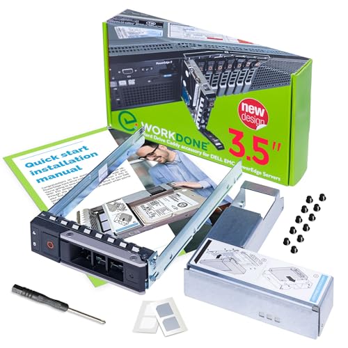 Workdone Caddy Per Disco Rigido Da 3,5 Pollici Compatibile Con Per I Server Dell Poweredge - R340 R440 R540 R640 R740 R740Xd2 R6415 Di 14° Generazione