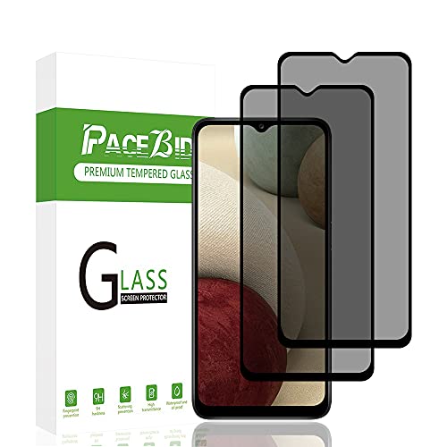 Pacebid 2 Pack Privacy Vetro Temperato Compatibile Con Samsung Galaxy A12/A32 5G/ M12, [Copertura Totale] [ Anti-Graffo] [ Case Friendly ]Durezza 9H A