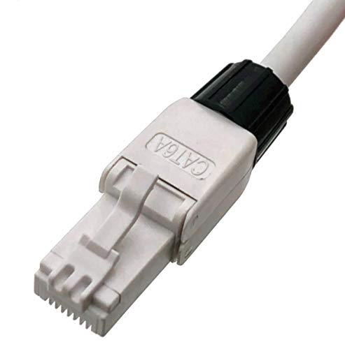 Odedo Connettore Di Crimpatura Senza Strumento Cat 6A Utp Rj45 Spina Di Rete Per Cavo Di Birra Fino A 8 Mm Awg 22-24 Montaggio Senza Utensili Con Cont