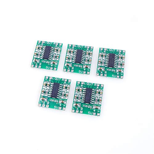 Angeek Pam8403 - Amplifier Digitale Super Mini 2 X 3 W Classe D Digital Amplifier Board Efficient 2,5 To 5 V Usb Power Supply (5 Pezzi)