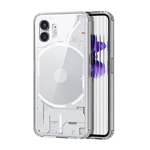 Knoxs Cover Per Nothing Phone 2, Trasparente [Anti Ingiallimento] Tpu-Antiurto Paraurti, Pc Sottile Custodia Per Nothing Phone 2 (Trasparente)