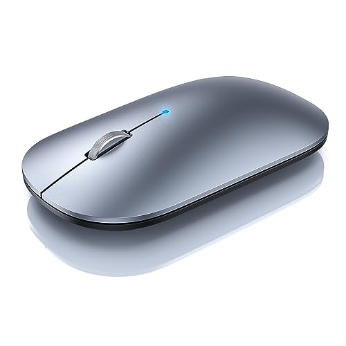 Tecknet Mouse Bluetooth Wireless, 4000Dpi Mouse Wireless Ricaricabile, Onnessione Multi-Dispositivo 2.4Ghz Rcevitore Silenzioso Mouse Senza Fili Per L