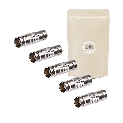 Adaptout 5X Adattatore Accoppiatore Bnc Femmina A Bnc Femmina - Connettore Video Coassiale - Per Camera Di Sorveglianza 50 Ohm Marca Francese