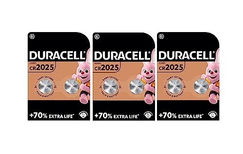 6X Duracell Cr 2025 (3 Blister Da 2 Batterie) 6 Pile (Cr 2025)
