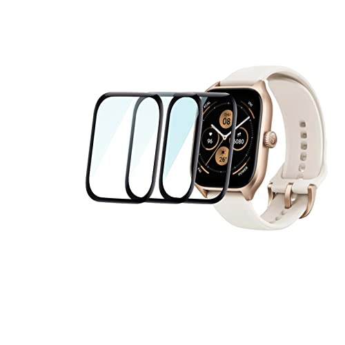 [3 Pezzi] Pellicola Protettiva Compatibile Con Amazfit Gts 4, Soft Hd Clear Tpu Film, Flessibile Protezione Schermo, Anti-Scratch, 3D Copertura Comple