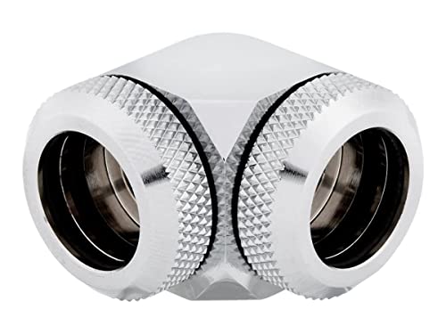 Corsair Cx-9052014-Ww Hardware Accesorio De Refrigeraciã“N Cromo Acces Hydro X Fitting Xf Hl 2-Pk (90° 14Mm Od Cf,Chrome