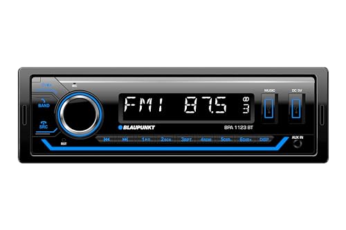 Blaupunkt Bpa 1123 Bt, Autoradio 1-Din, Fm-Rds, Bluetooth, Vivavoce, 2 X Usb, Ingresso Aux, Sub-Out, Multicolore, 200 Watt