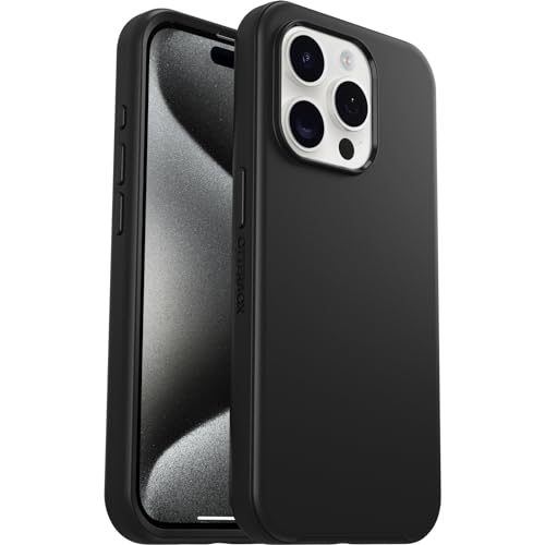Otterbox Cover Per Iphone 15 Pro Symmetry, Resistente A Shock E Cadute, Sottile, Testata 3X Norme Mil-Std 810G, Protezione Antimicrobica, Nero