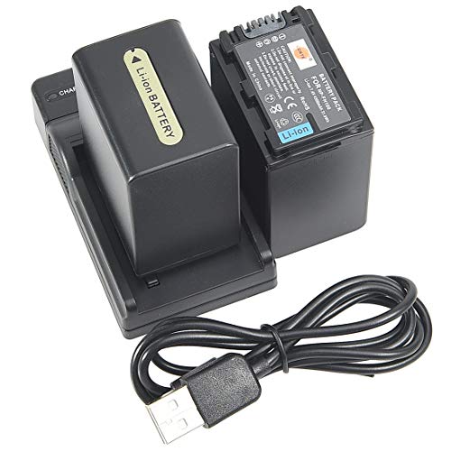 Dste Np-Fh100 Li-Ion Batteria (2-Pacco) E Caricabatterie Usb Compatibile Per Sony Dcr-Dvd403 Dcr-Dvd405E Dcr-Dvd406 Dcr-Dvd406E Dcr-Dvd407E