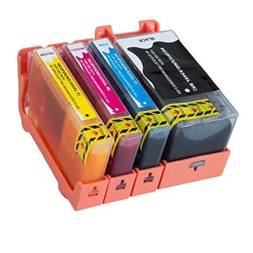 4 Cartucce Compatibile Per Hp 934Xl 935Xl (1X Nero + 1X Ciano + 1X Magenta + 1X Giallo) Con Chip Hp Stampanti Officejet Pro 6830 E-All-In-One/Officeje