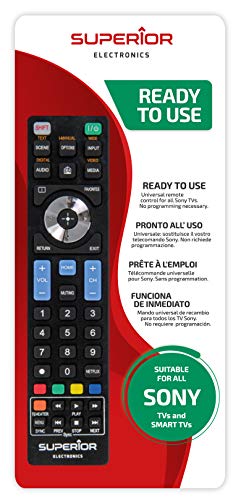 Superior Sony Replacement - Telecomando Di Ricambio Universale Compatibile Con Tutti I Tv E Smart Tv Di Marca Sony - Pronto All'Uso Non Richiede Progr