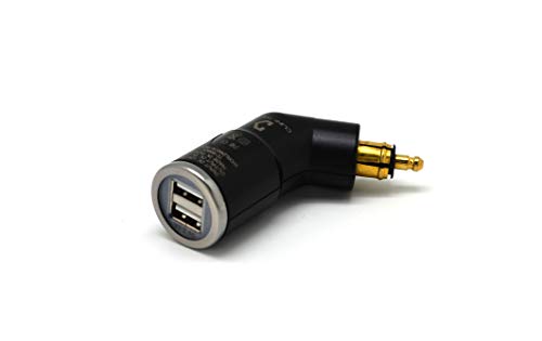 Cliff Top Caricatore Usb Din (Hella) Da 3,3 Amp Per Moto, Compatibile Con Moto Bmw (Angolato)