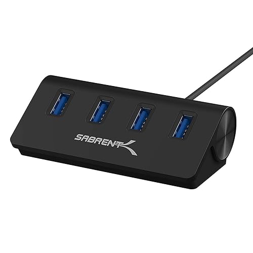 Sabrent Hub Usb 3.2 Gen 1, Ciabatta Multipresa Usb, Sdoppiatore Usb, 4 Porte, Per Imac, Macbook, Macbook Pro, Macbook Air, Mac Mini O Qualsiasi Pc, (C