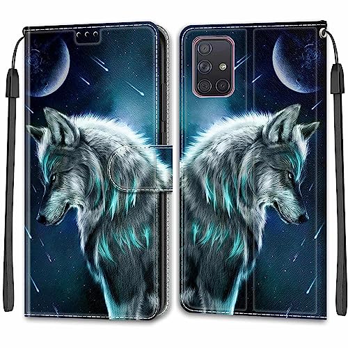 Custodia Per Samsung Galaxy A71, Custodia In Pelle Samsung Galaxy A71 Magnetica Portafoglio Custodia Antiurto Case Per Samsung Galaxy A71