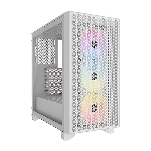 Corsair 3000D Rgb Airflow Case Per Pc Mid-Tower – 3 Ventole Ar120 Rgb - Supporto Di Gpu A Tre Slot – Spazio Per Alloggiare Fino A 8 Ventole Da 120 Mm 