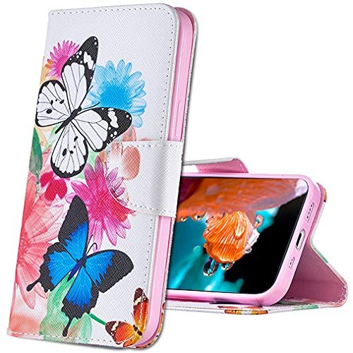 Mrster Bookstyle - Custodia A Portafoglio Per Samsung Galaxy A20E, Motivo Colorato, Stampata, In Pelle Pu, Per Samsung Galaxy A20E. Bf Two Butterflies