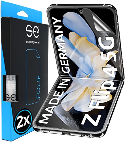 S.E - Pellicola Protettiva Per Samsung Galaxy Z Flip 4, 2 X Schermo Completo, Supporto Per Il Posizionamento, Z Flip 4, Pellicola Protettiva Trasparen