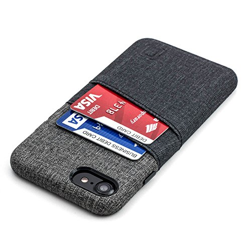 Dockem Iphone Se 3 (2022), Se 2 (2020) & Iphone 8/7 Porta Carte A Portafoglio: Pelle Sintetica Stile Tela Con 2 Fessure Per Carte Di Credito (Luxe, Ne