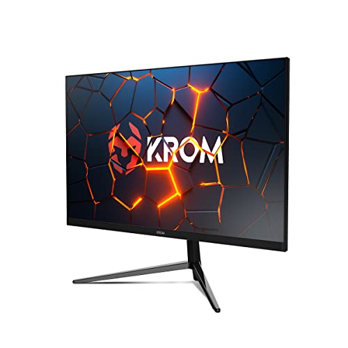 Krom Kertz - Monitor Gaming 24" Led Rgb 200Hz, Tempo Di Risposta 1Ms, Fullhd (1920X1080Px), Hdr, Amd Freesync & Nvidia G-Sync, Sistema Vesa 75X75, Low